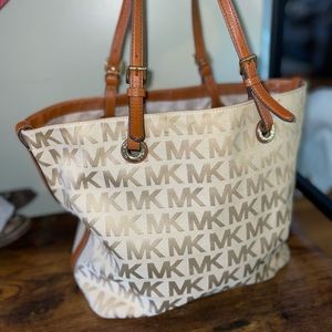 MK monogram canvas tote bag